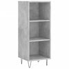 vidaXL Highboard betonggr&aring; 34,5x34x180 cm konstruert tre