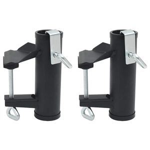 vidaXL Parasollklemmer for balkong 2 stk 25-38 mm st&aring;l