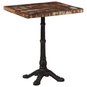 vidaXL Bistrobord 60x60x76 cm gjenvunnet heltre