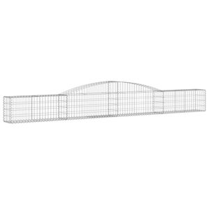 vidaXL Gabionkurv buet 400x30x40/60 cm galvanisert jern
