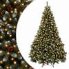 vidaXL Kunstig sammensatt juletre 240 cm 600 LED-lys Varmhvit St&aring;l
