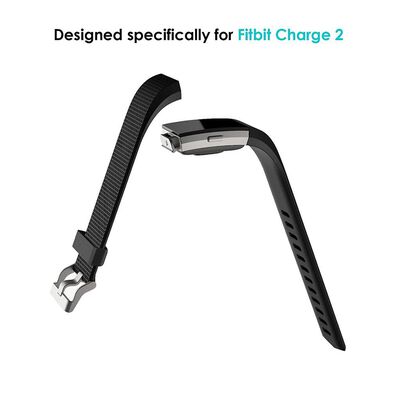 Armbånd til Fitbit Charge 2 - Svart - L
