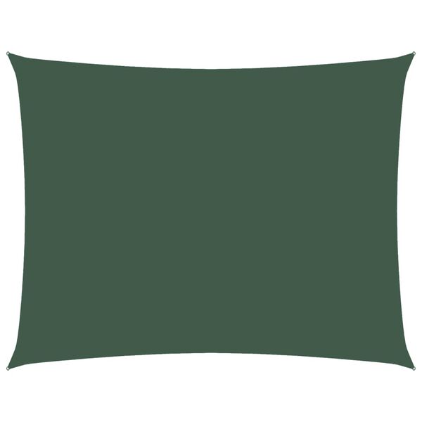 vidaXL Solseil oxfordstoff rektangulær 2,5x3,5 m mørkegrønn