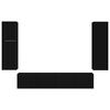 vidaXL TV-benksett Veggmontert 4 pcs Svart Konstruert tre