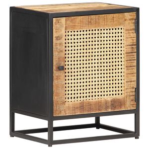 vidaXL Nattbord 40x30x50 cm grovt heltre mango og naturlig stokk