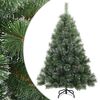 vidaXL Kunstig svingbar juletre med sn&oslash;dekk Gr&oslash;nn 120 cm PVC, st&aring;l