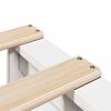 vidaXL Seng med bokhylle uten madrass hvit 75x190 cm heltre furu