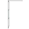vidaXL Dusjvegg svart 90x195 cm halvfrostet ESG-glass