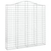 vidaXL Gabionkurv buet 200x30x200/220 cm galvanisert jern