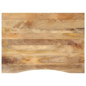 vidaXL Skrivebordsplate med kurve 110x80x2,5 cm heltre grovt mangotre
