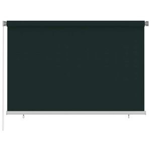 vidaXL Utend&oslash;rs rullegardin 225 (B) x 140 (H) cm m&oslash;rkegr&oslash;nn HDPE