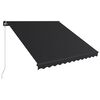 vidaXL Manuell uttrekkbar markise med LED 300x250 cm antrasitt