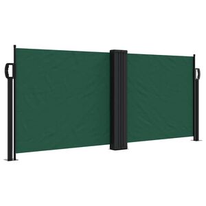 vidaXL Uttrekkbar sidemarkise 100x600 cm m&oslash;rkegr&oslash;nn