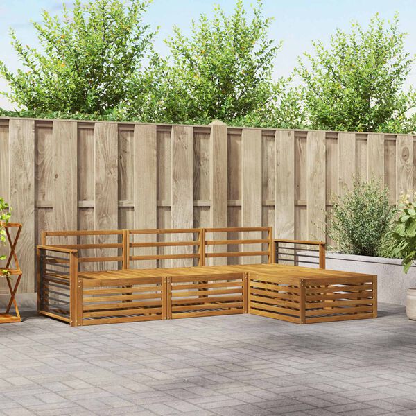 vidaXL Utend&oslash;rs sofa-sett 4 pcs Naturlig