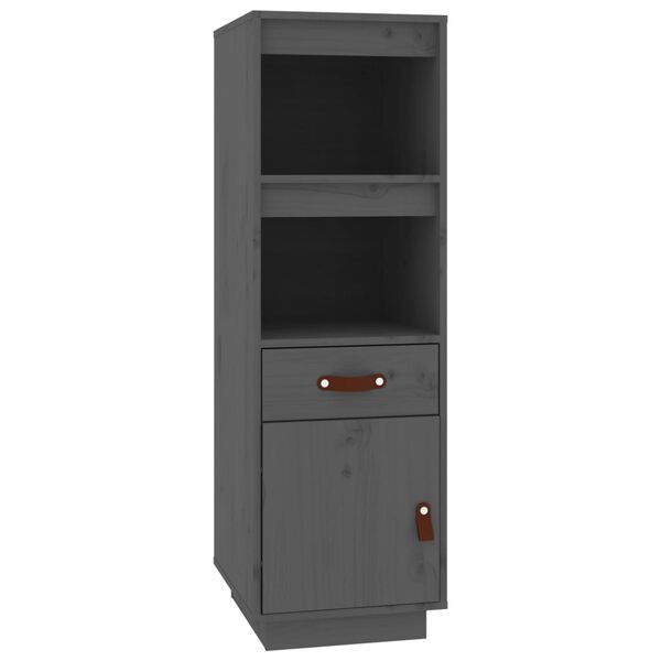 vidaXL Highboard grå 34x40x108,5 cm heltre furu