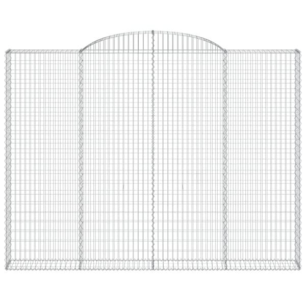 vidaXL Gabionkurv buet 300x30x220/240 cm galvanisert jern