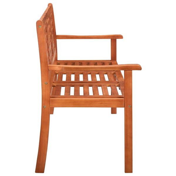 vidaXL 3-seters hagebenk med pute 150 cm heltre eukalyptus