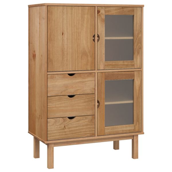 vidaXL Highboard OTTA 85x43x125 cm heltre furu