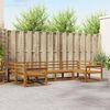 vidaXL Utend&oslash;rs sofa-sett 6 pcs Naturlig Solid akasietre