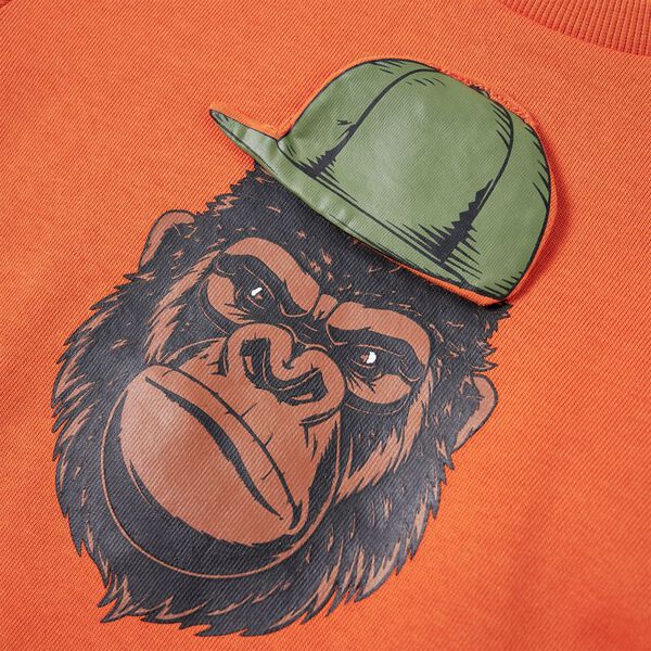 Genser for barn mørkeoransje 92