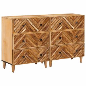 vidaXL Oppbevaringsskap 2 pcs Brun 60 x 33,5 x 75 cm Massiv mango tre