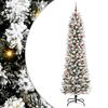vidaXL Kunstig juletre Hvit 240 cm PVC og Metall og Plast