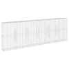 vidaXL Gabionkurv med deksel 600x50x200 cm galvanisert jern