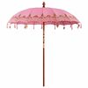 vidaXL Balinesisk parasoll med base Rosa 215 x 215 x 260 cm