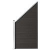 vidaXL Gjerdepanel WPC 95x(105-180) cm svart