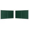 vidaXL Party Telt Sidevegg 2 pcs Gr&oslash;nn 400 x 195 cm PE og st&aring;l