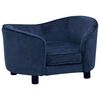 vidaXL Hundesofa bl&aring; 69x49x40 cm plysj