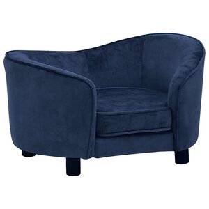 vidaXL Hundesofa bl&aring; 69x49x40 cm plysj