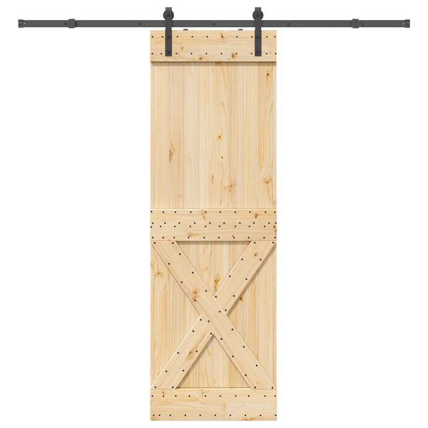 vidaXL Skyvedør med monteringstilbehør 70x210 cm heltre furu