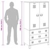 vidaXL Garderobe antrasitt 90x50x180 cm metall
