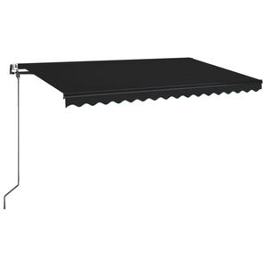vidaXL Uttrekkbar markise Antrasitt 400 &times; 350 cm Polyester