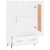 vidaXL Highboard hvit 69,5x31x115 cm konstruert tre