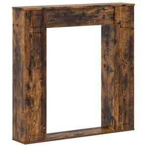vidaXL Peisramme R&oslash;kt Eik 100 x 20 x 100 cm Konstruert tre