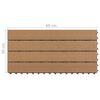 vidaXL Terrassebord 6 stk WPC 60x30 cm 1,08 m² brun