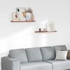 vidaXL Vegghylle med hylle 2 pcs R&oslash;d 80 x 9 x 3 cm Konstruert tre