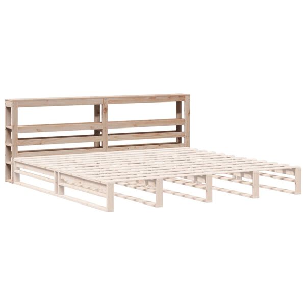 vidaXL Hodegavl med hylle 200 cm heltre furu