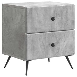 vidaXL Nattbordskap Betonggr&aring; 43 x 34,5 x 47,5 cm Konstruert tre