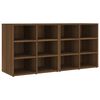 vidaXL Skoskap 2 stk brun eik 52,5x30x50 cm