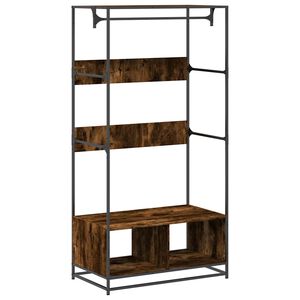 vidaXL Garderobe r&oslash;kt eik 90x50x180 cm konstruert tre