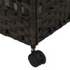 vidaXL Skittentøyskurv med hjul mørkebrun 66x35x60 cm rotting