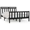 vidaXL Sengeramme svart heltre furu 150x200 cm King Size