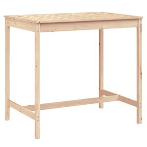 vidaXL Hagebord 121x82,5x110 cm heltre furu