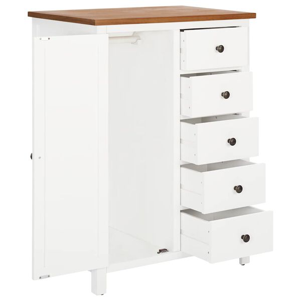 vidaXL Garderobe 76x52x105 cm heltre eik