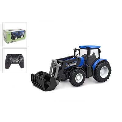 Kids Globe Radiostyrt traktor 2,4 GHz 27 cm blå og svart
