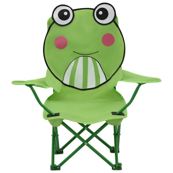 vidaXL Hagestoler til barn 2 stk grønn stoff