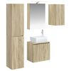 vidaXL Baderomsskapsett 5 pcs Sonoma eik 50 x 14,5 x 70 cm